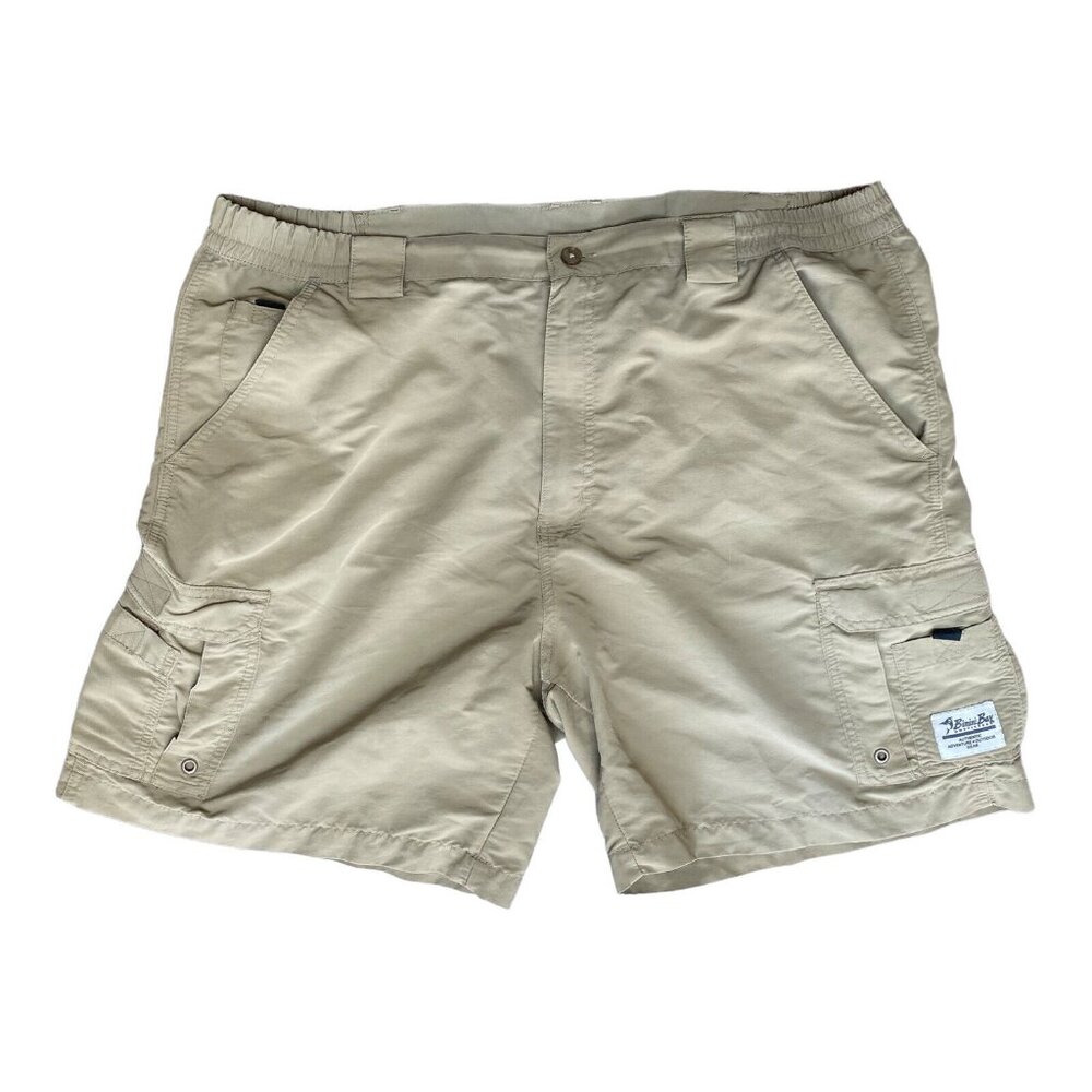 Bimini Bay Shorts Mens 40 Cargo Nylon Elastic Waist Fishing Outdoor Hiking *Flaw